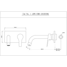 Exposed Part Kit of Single Lever Basin Mixer Wall Mounted