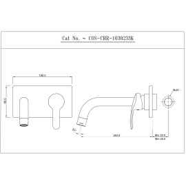 Exposed Part Kit of Single Lever Basin Mixer Wall Mounted