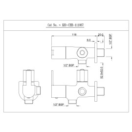 2-Way Angular Stop Cock