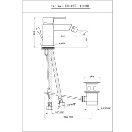 Single Lever 1-Hole Bidet Mixer