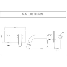 Exposed Part Kit of Single Lever Basin Mixer Wall Mounted