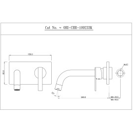 Exposed Part Kit of Single Lever Basin Mixer Wall Mounted