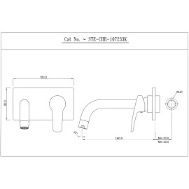 Exposed Part Kit of Single Lever Basin Mixer Wall Mounted