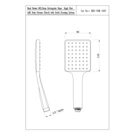 Hand Shower Rectangular Shape Single Flow