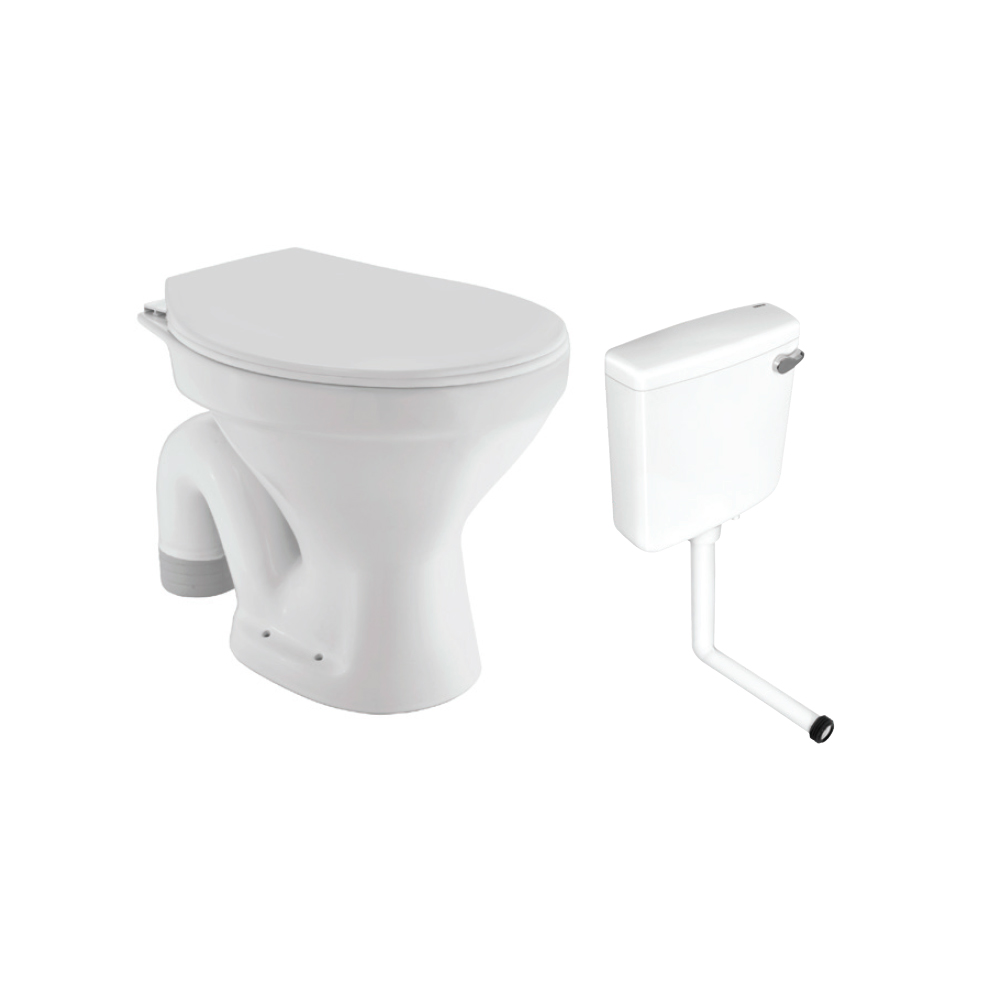 Essco STrap Floor Fitment Toilet Seat with Wall Hung Cistern
