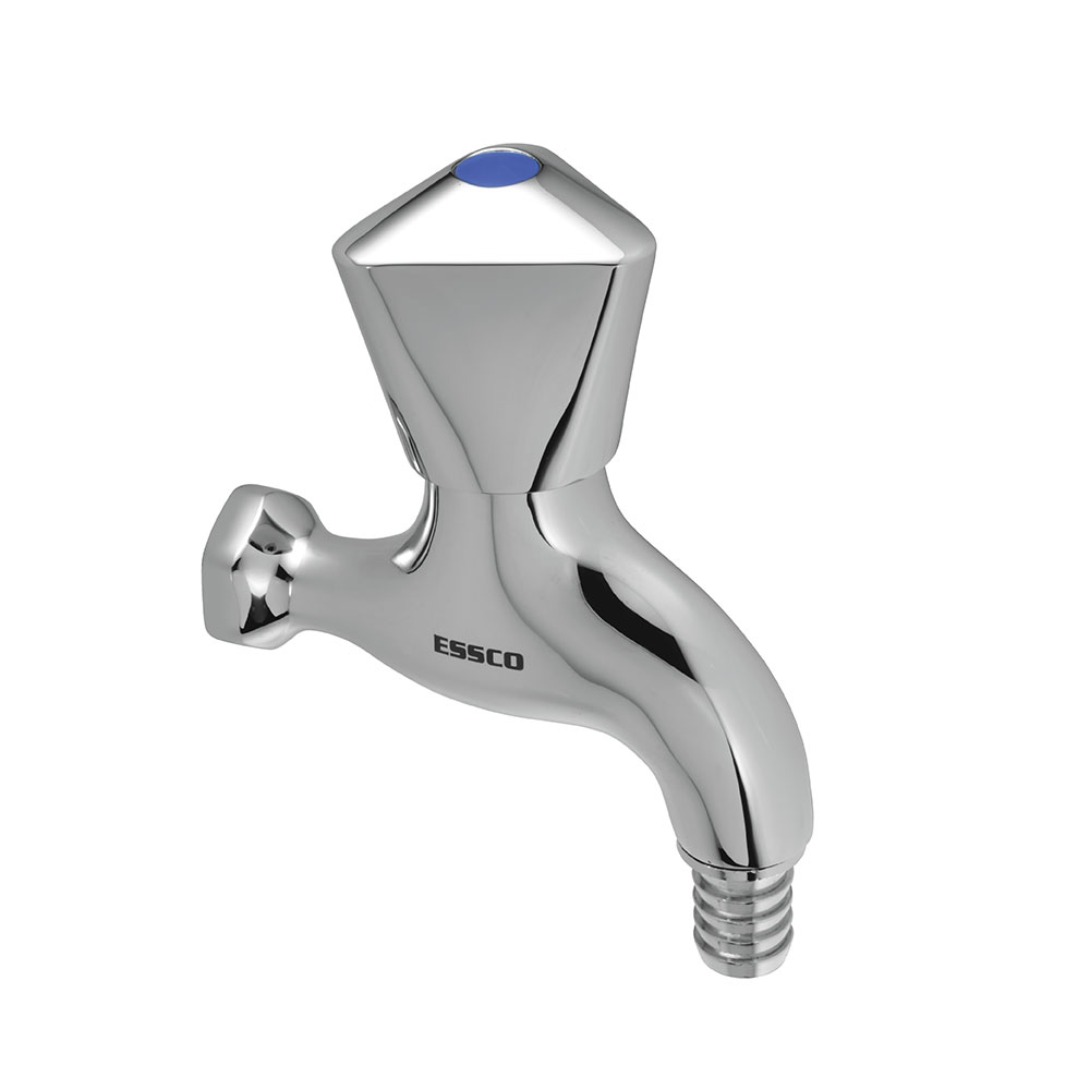 Essco Bathware Tropical Faucets Long Body Bib Cock with Wall Flange